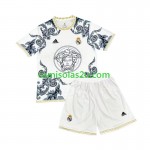 Camisolas de futebol Real Madrid Versace Edition Criança Equipamento Principal Branco 2024/25 Manga Curta